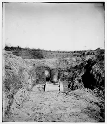 Mired Confederate Mortar in Fort McAlister, Near Savannah, Georgia